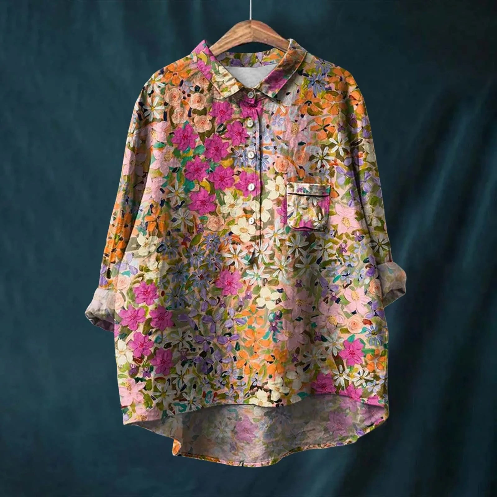 Keira - Women's Long Sleeve Floral Shirt