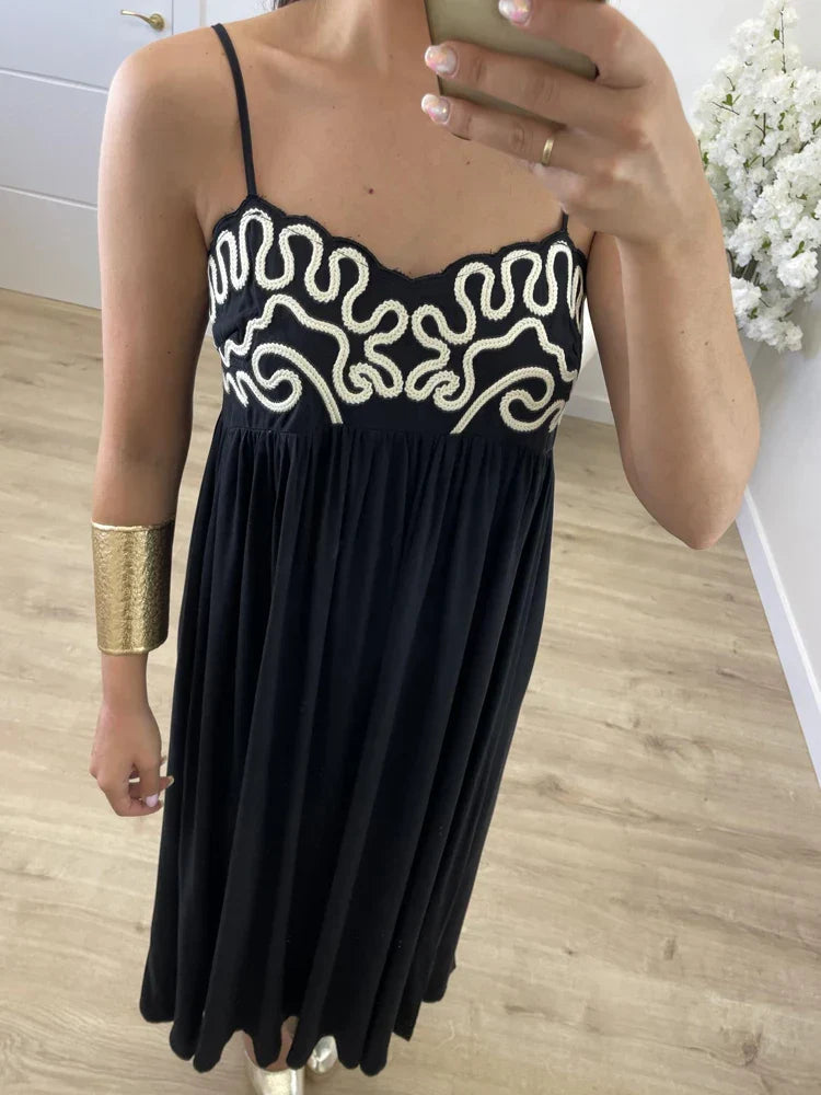 Nixie - Women's Embroidered Sling Maxi Dress - photo 3