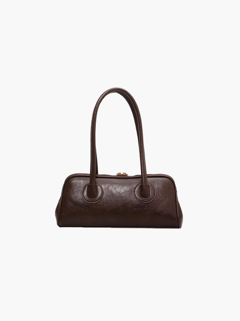 Lila - Women's Faux Leather Shoulder Bag with Vintage Charm - photo 5