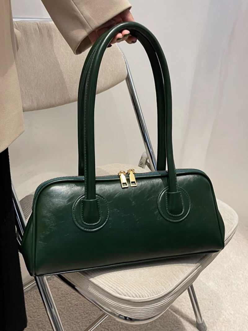 Lila - Women's Faux Leather Shoulder Bag with Vintage Charm - photo 11