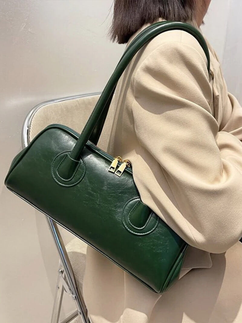 Lila - Women's Faux Leather Shoulder Bag with Vintage Charm - photo 10