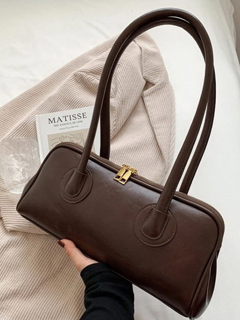 Lila - Women's Faux Leather Shoulder Bag with Vintage Charm - photo 6