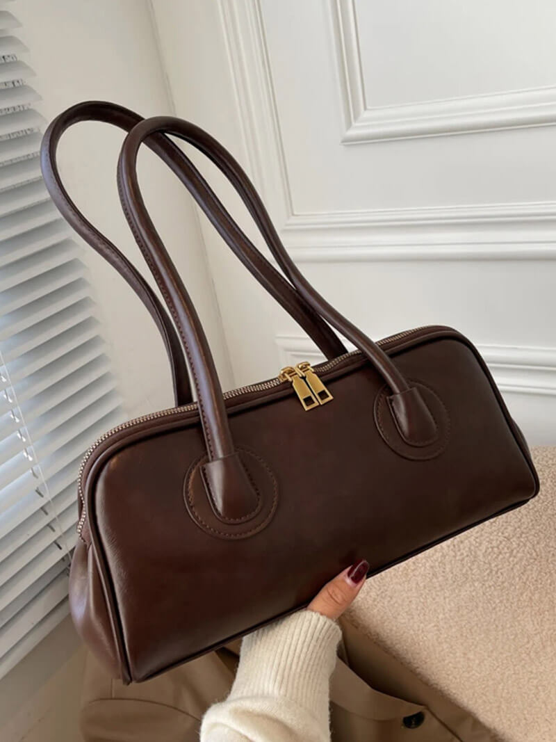 Lila - Women's Faux Leather Shoulder Bag with Vintage Charm - photo 7