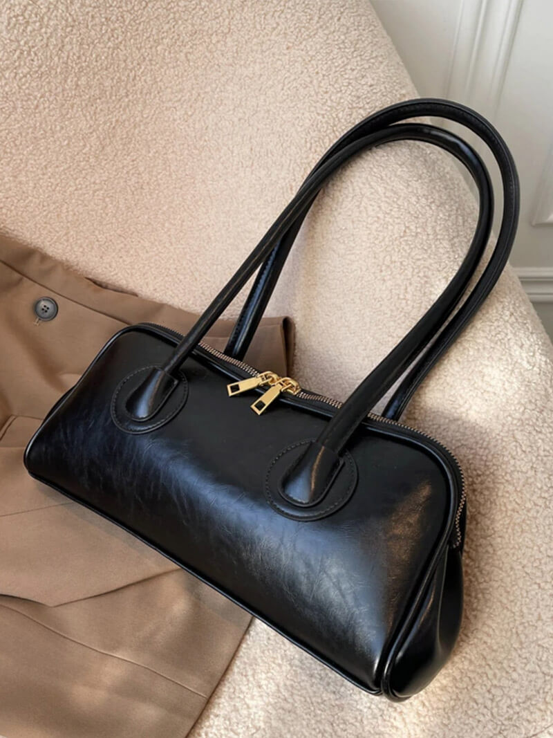 Lila - Women's Faux Leather Shoulder Bag with Vintage Charm - photo 4