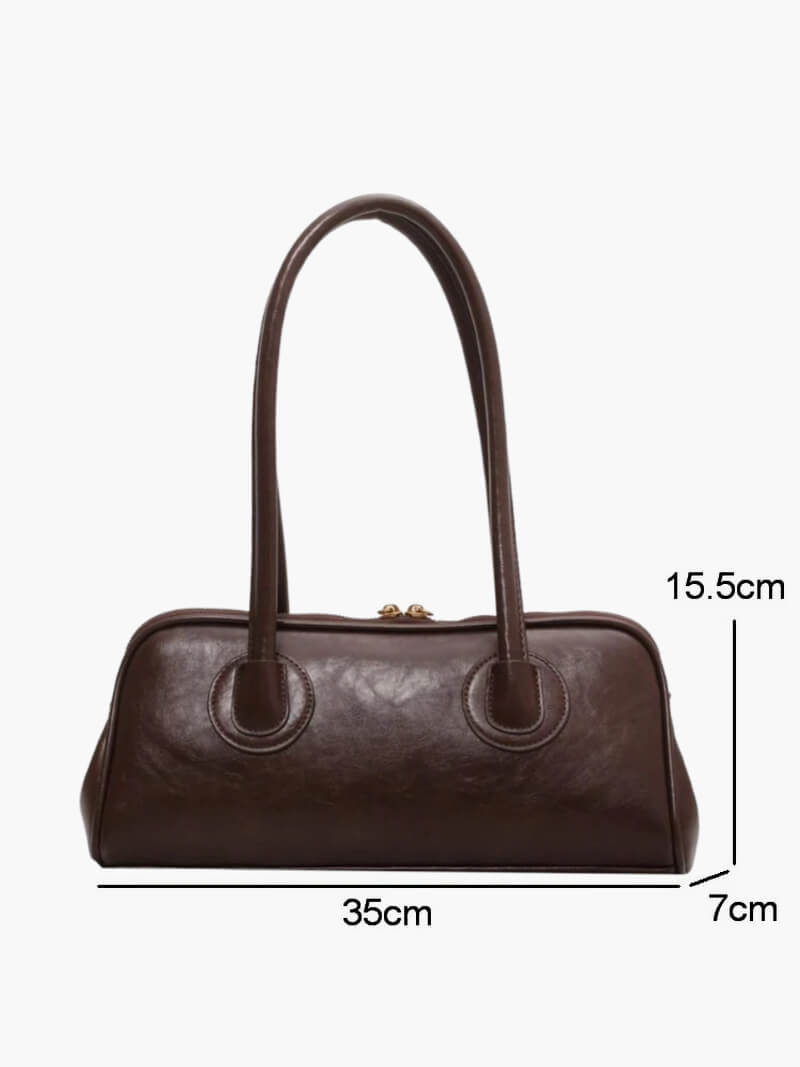 Lila - Women's Faux Leather Shoulder Bag with Vintage Charm - photo 8