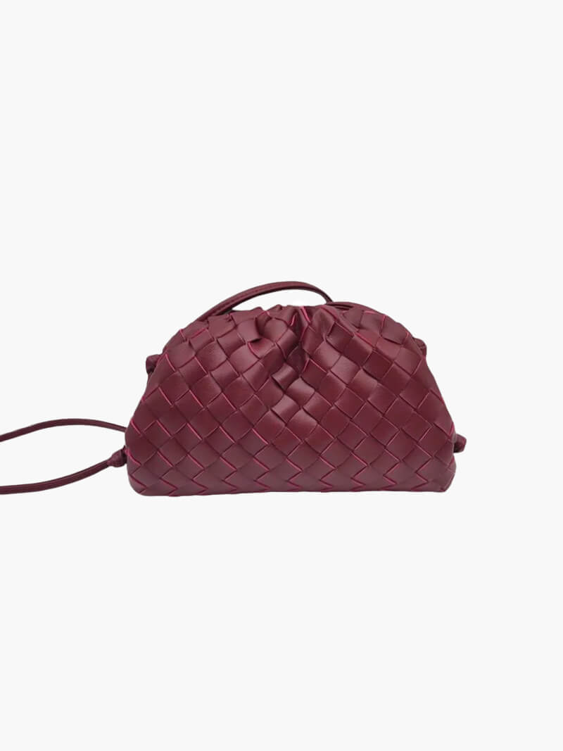 Rhea - Women's Mini Woven Vegan Leather Bag - photo 7