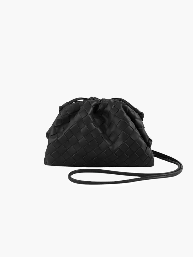 Rhea - Women's Mini Woven Vegan Leather Bag