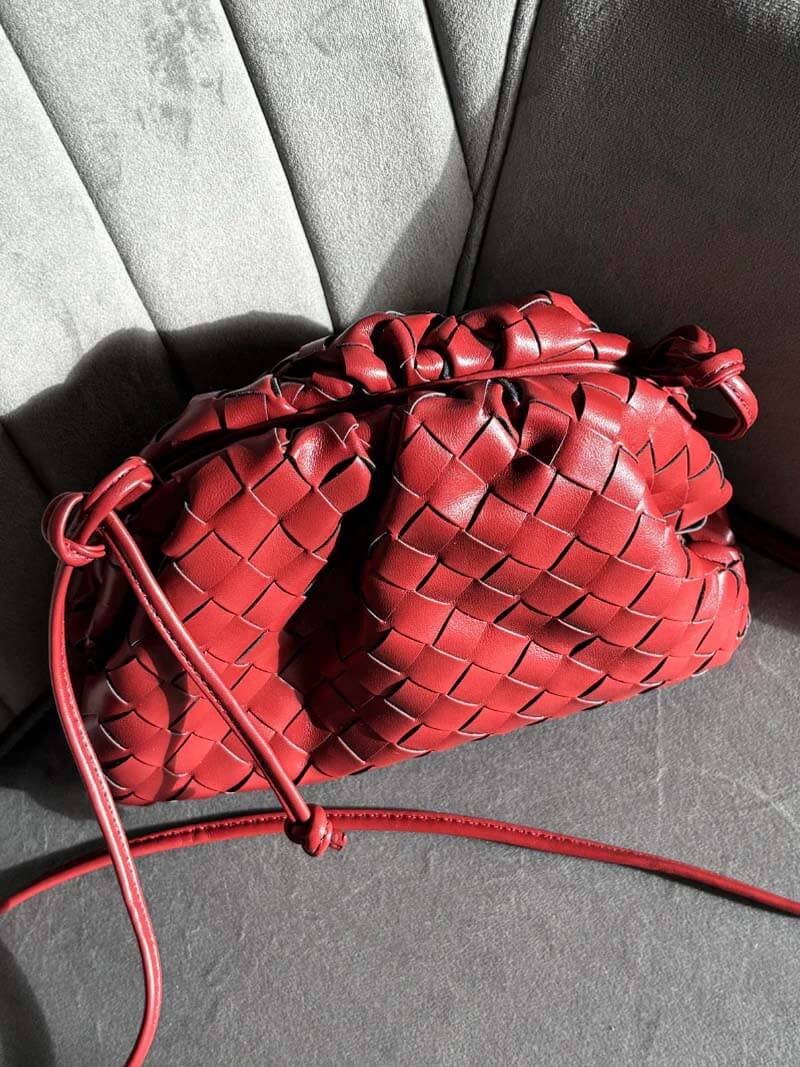 Rhea - Women's Mini Woven Vegan Leather Bag - photo 9
