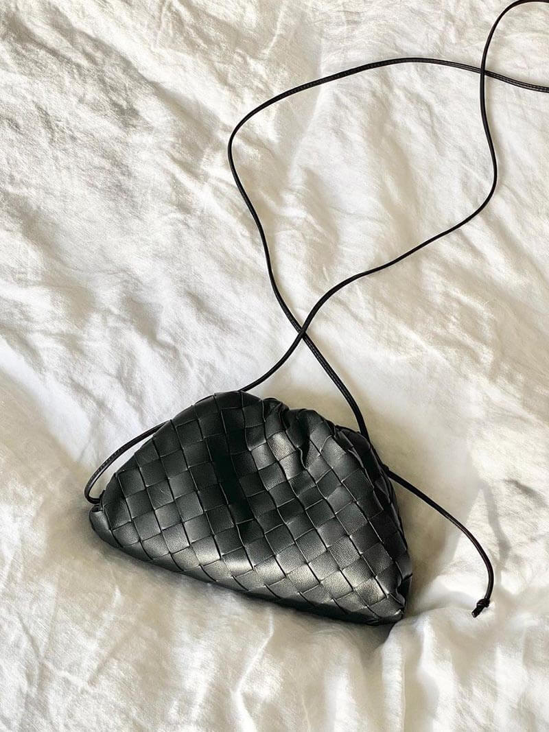 Rhea - Women's Mini Woven Vegan Leather Bag - photo 3