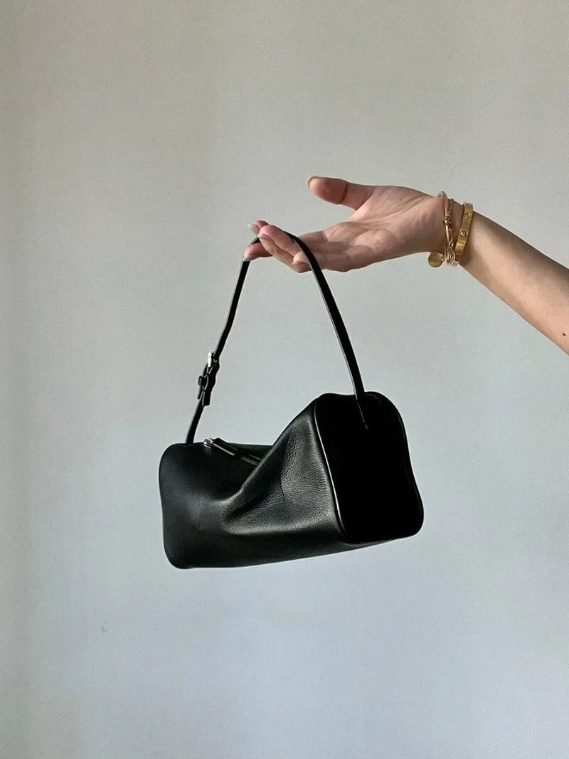 Ella - Women's Glazed Leather Shoulder Bag with Western Touch - photo 4