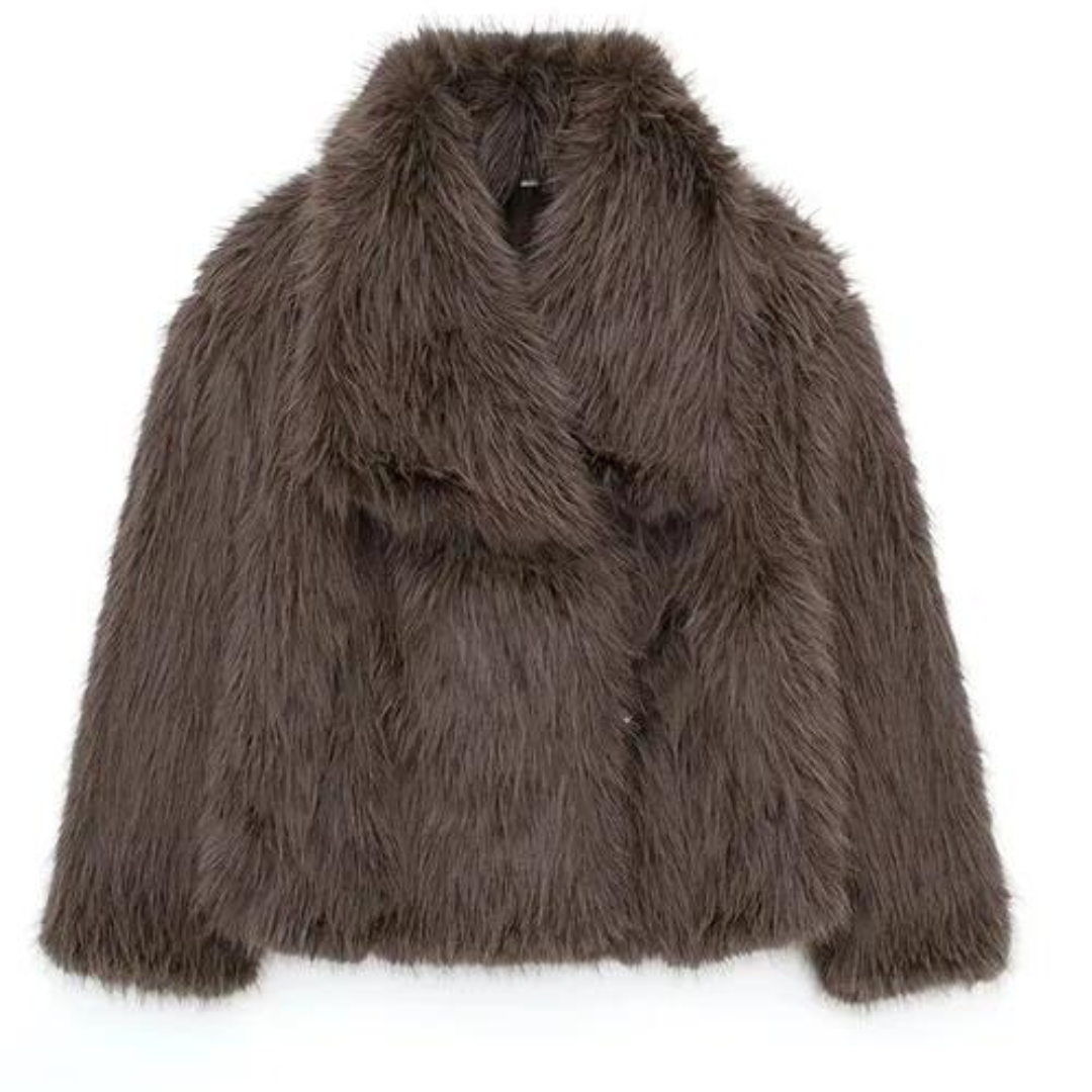 Quinn - Cappotto in morbida pelliccia sintetica da donna