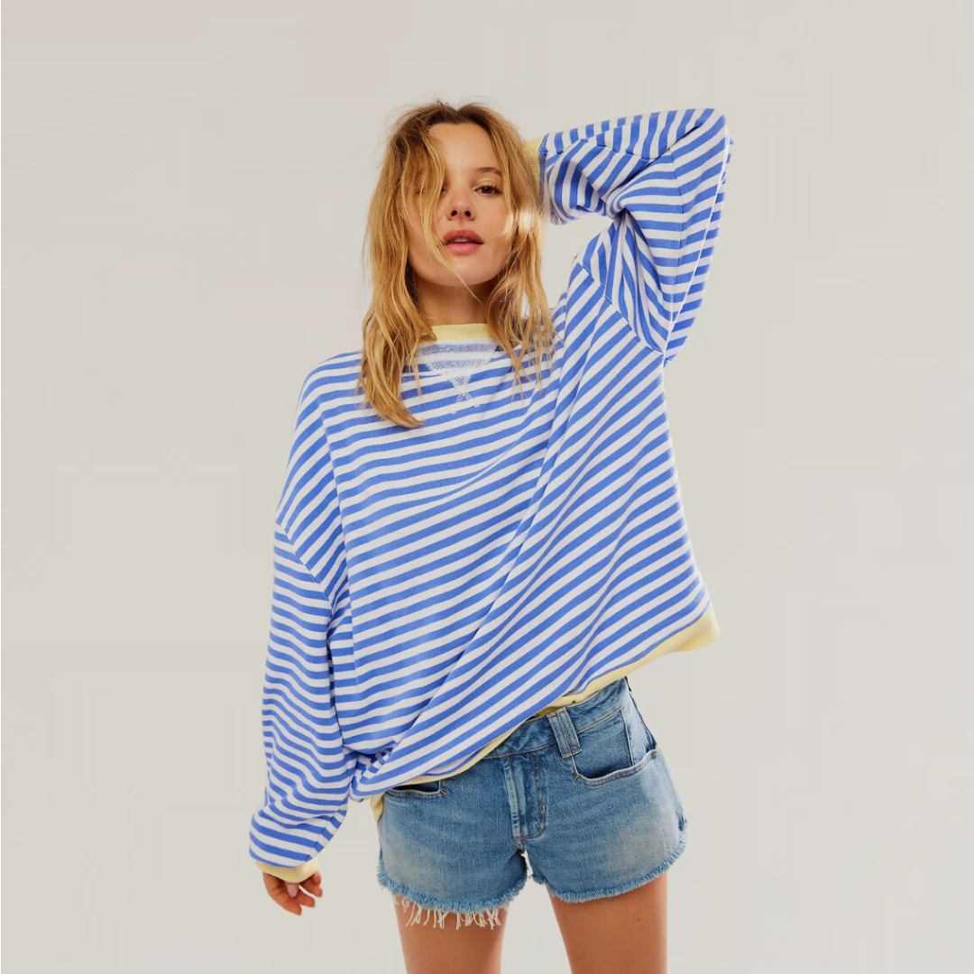 Zoe - Women's Oversized Striped Sweater