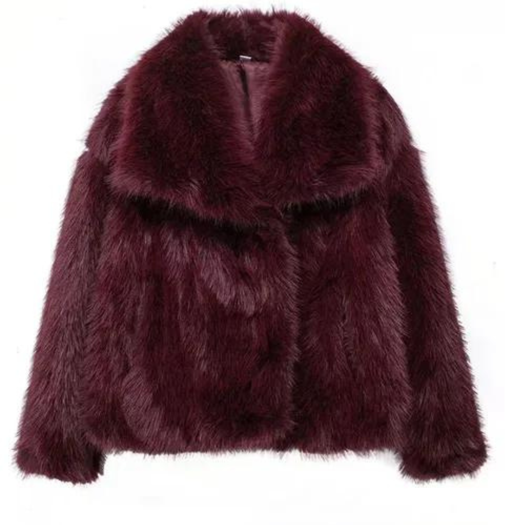 Quinn - Cappotto in morbida pelliccia sintetica da donna