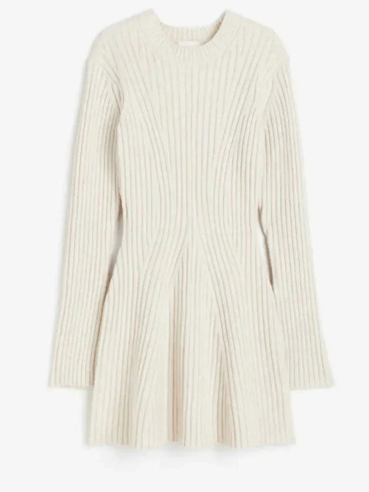 Ada - Women's Ribbed Knit Dress - photo 2