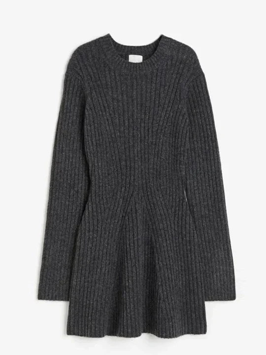 Ada - Women's Ribbed Knit Dress - photo 3