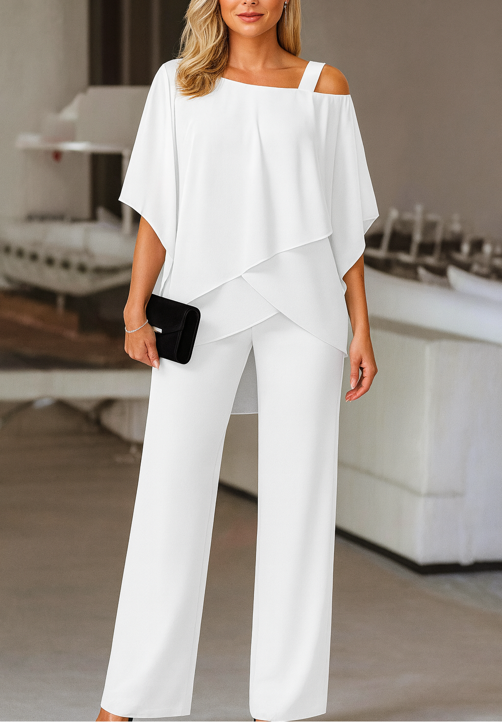 Women's Evening Two-Piece Set with Tailored Silhouette