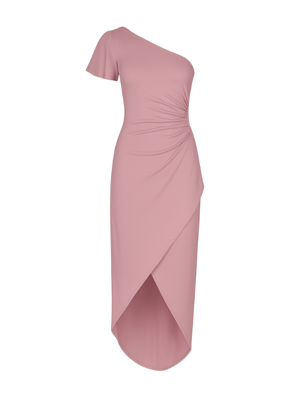 Alice - Women's Ruffle Trim One Shoulder Dress - photo 10