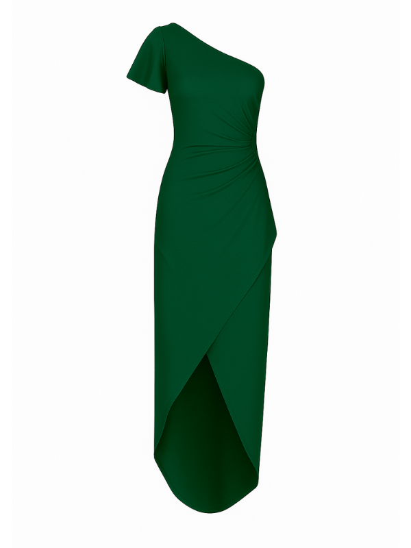Alice - Women's Ruffle Trim One Shoulder Dress - photo 12