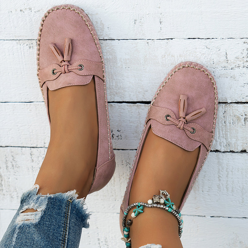 Women's Comfortable Loafers - Slip-On Cushioned