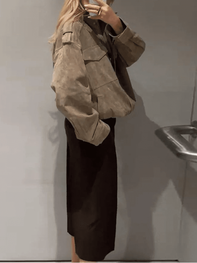Adaline - Women's Wrap Jacket with Side Pockets - photo 9