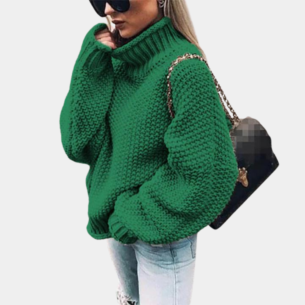 Adrienne - Women's Relaxed Jumper with Collar - photo 3