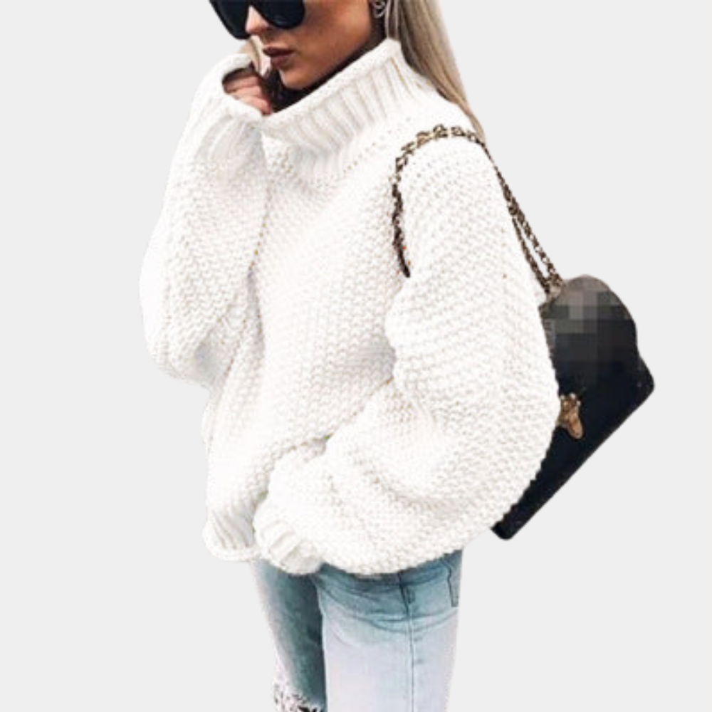 Adrienne - Women's Relaxed Jumper with Collar - photo 5