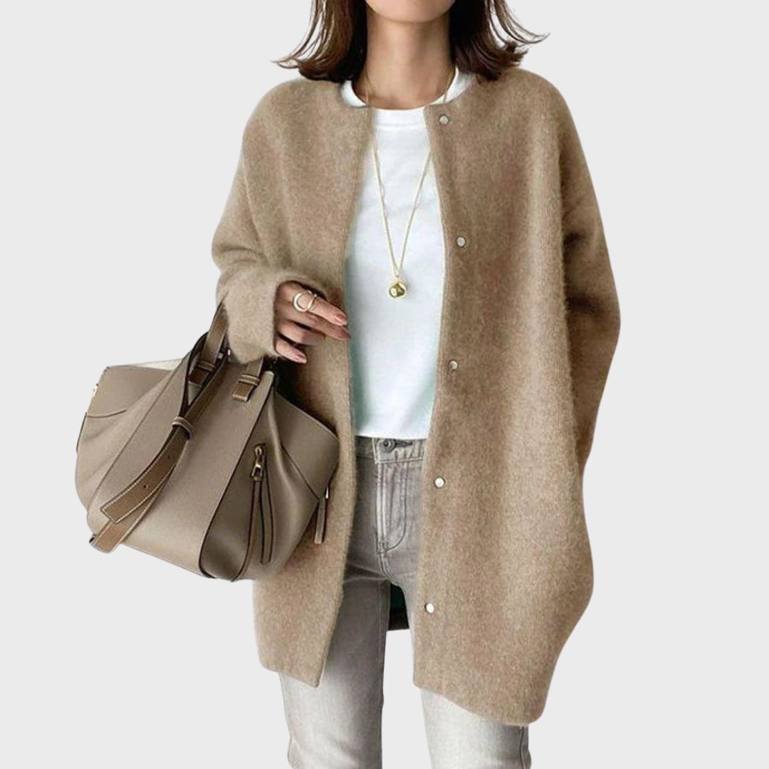 Agatha - Women's Relaxed Cardigan with Button Front - photo 1