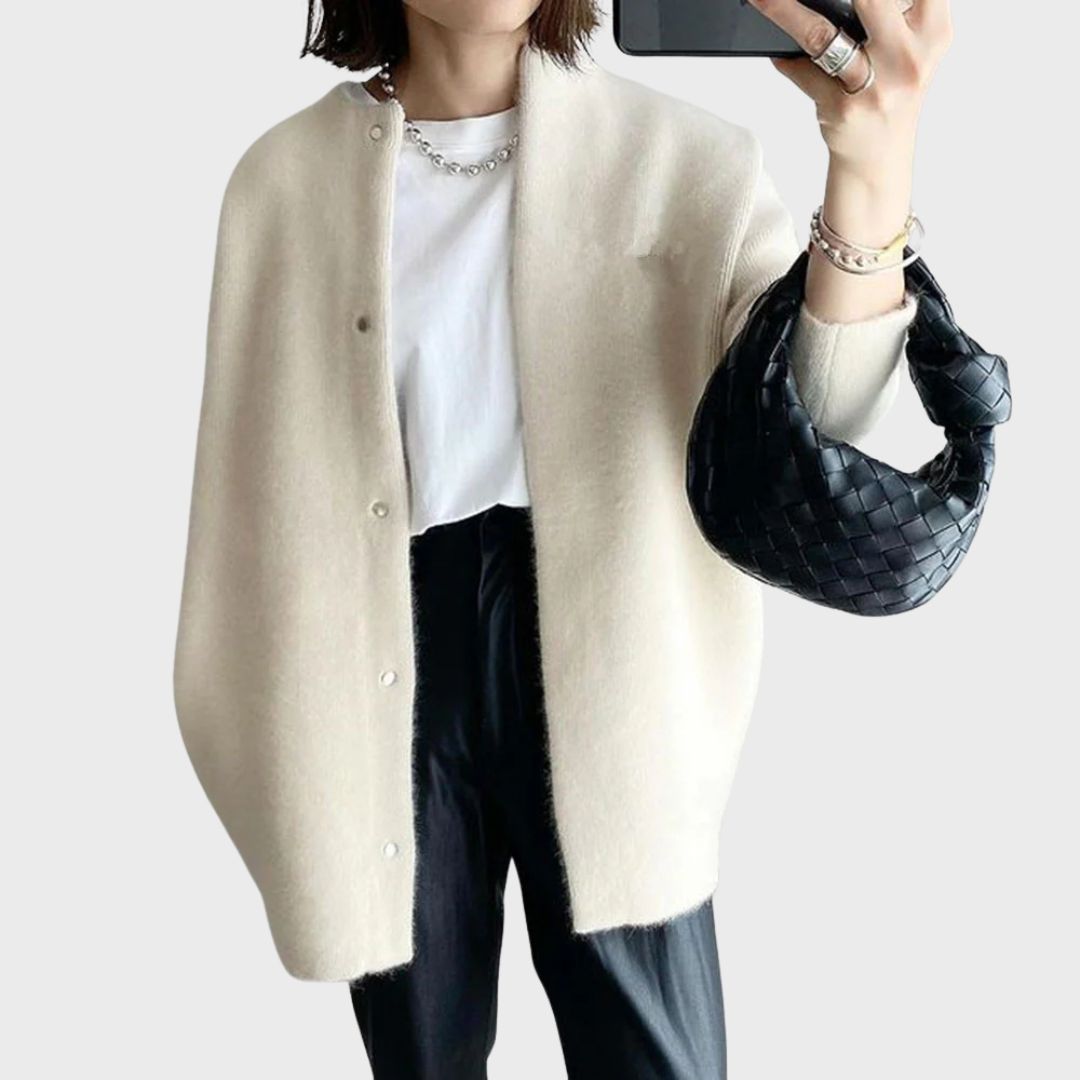 Agatha - Women's Relaxed Cardigan with Button Front - photo 3
