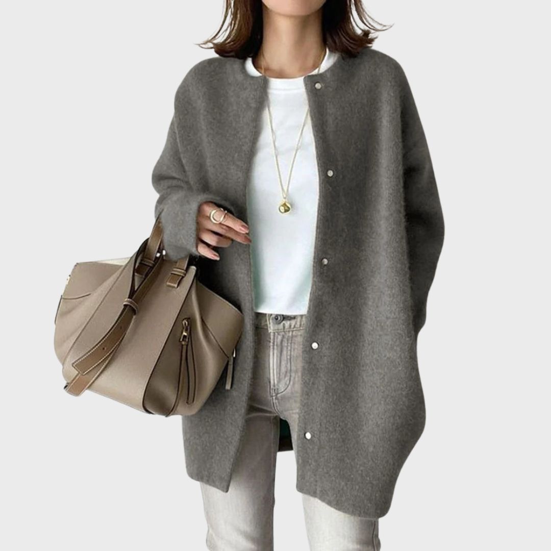 Agatha - Women's Relaxed Cardigan with Button Front - photo 5