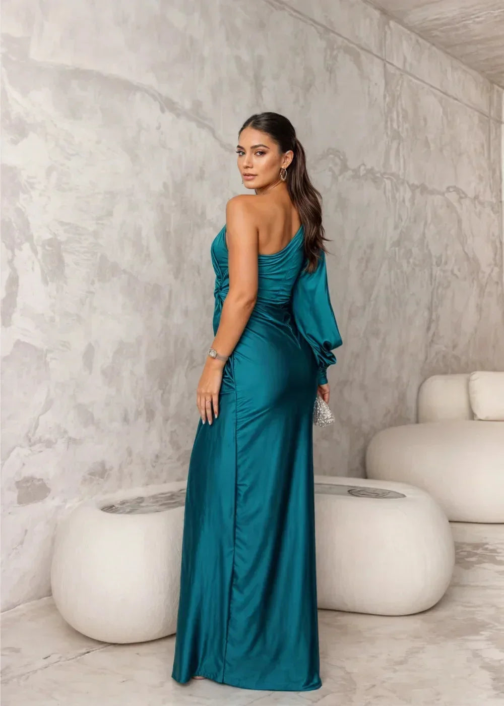 Alette - Women's Maxi Dress with Ruching - photo 11