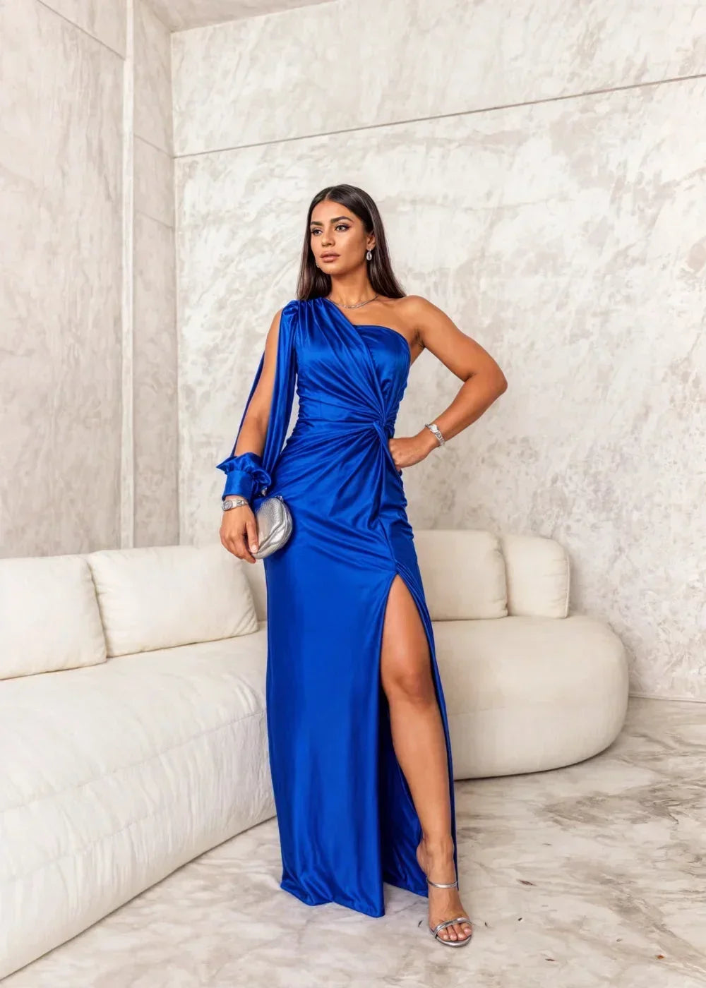 Alette - Women's Maxi Dress with Ruching - photo 12