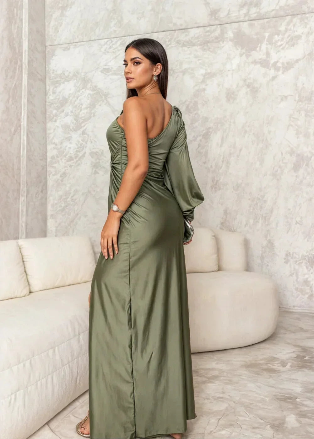 Alette - Women's Maxi Dress with Ruching - photo 9