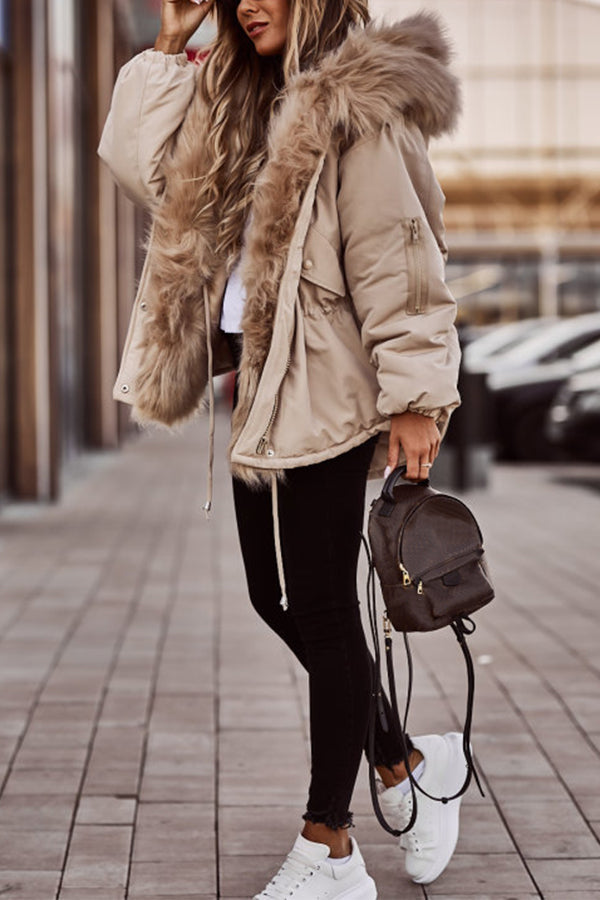 Alexa - Women's Parka in Fleece Lining with Hood - photo 1