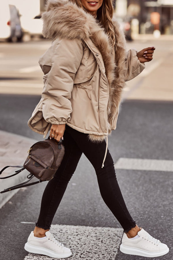 Alexa - Women's Parka in Fleece Lining with Hood - photo 5