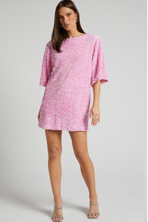 Camellia - Women's Backless Sequin Mini Dress Party Outfit Nightclub Wear