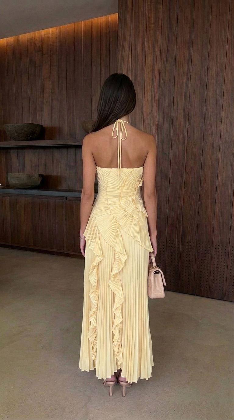 Amara - Women's Maxi Dress with Pleats - photo 12