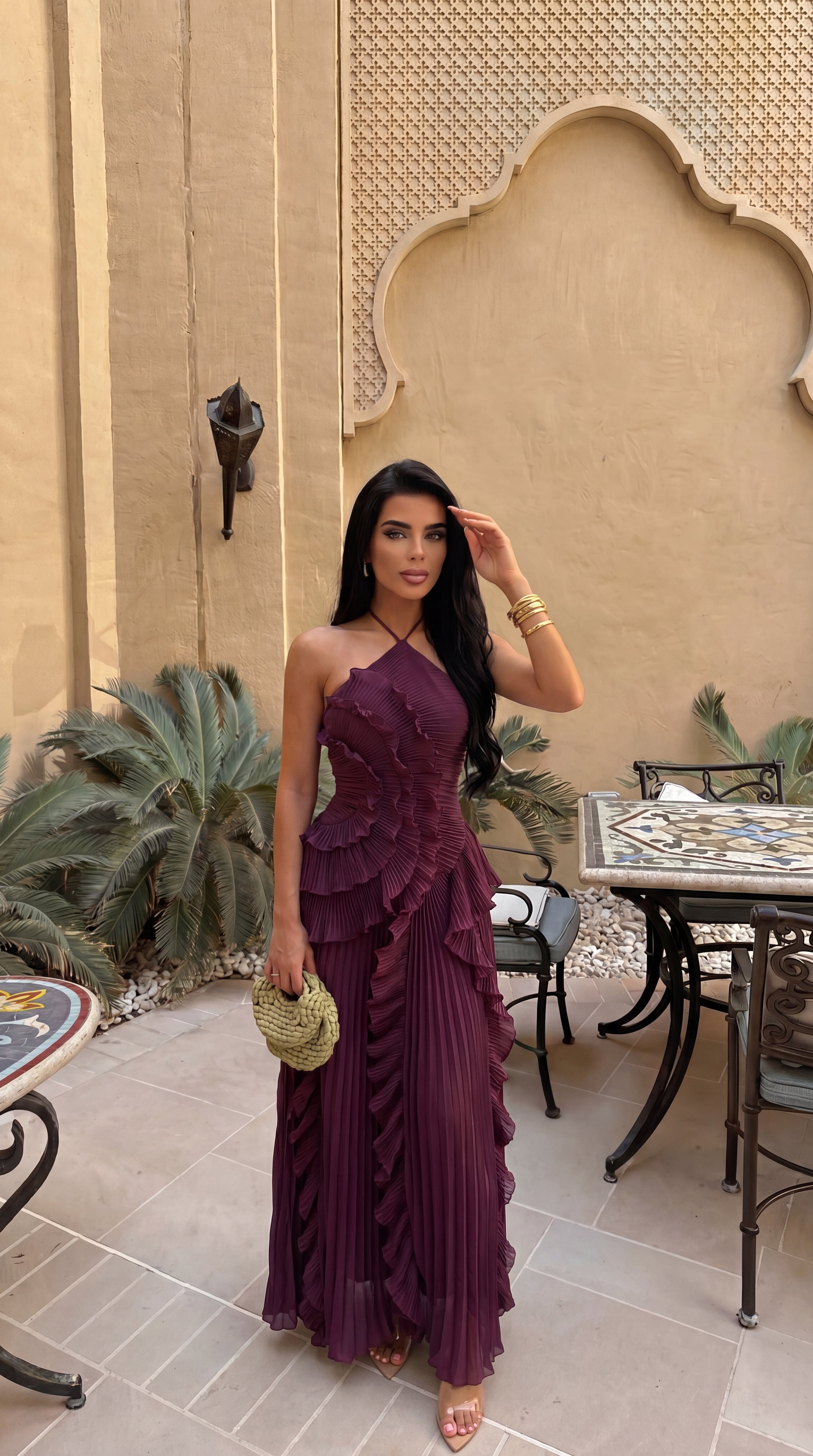 Amara - Women's Maxi Dress with Pleats - photo 5