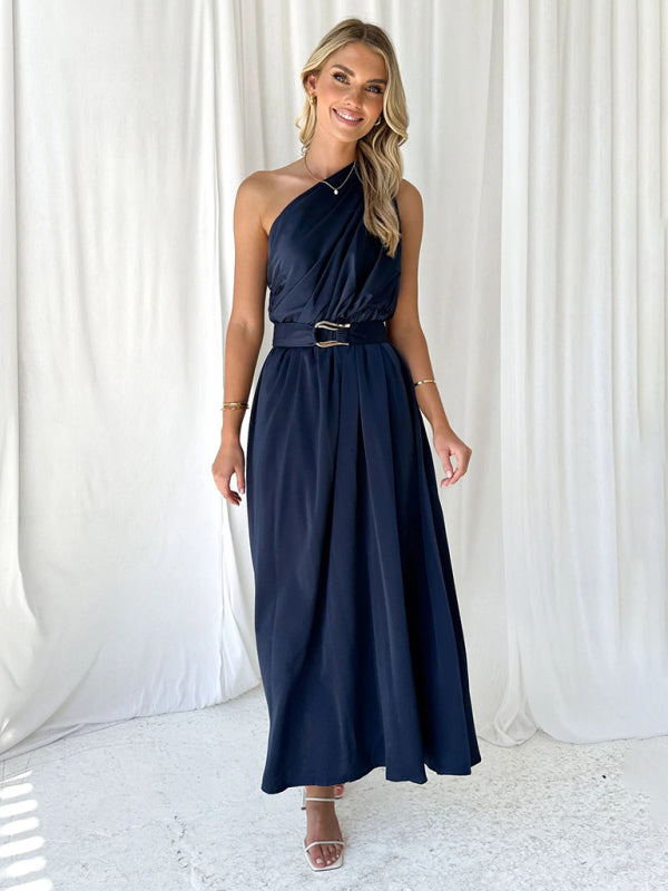 Amelie - Women's One Shoulder Maxi Dress with Slim Waist and Backless Design - photo 16