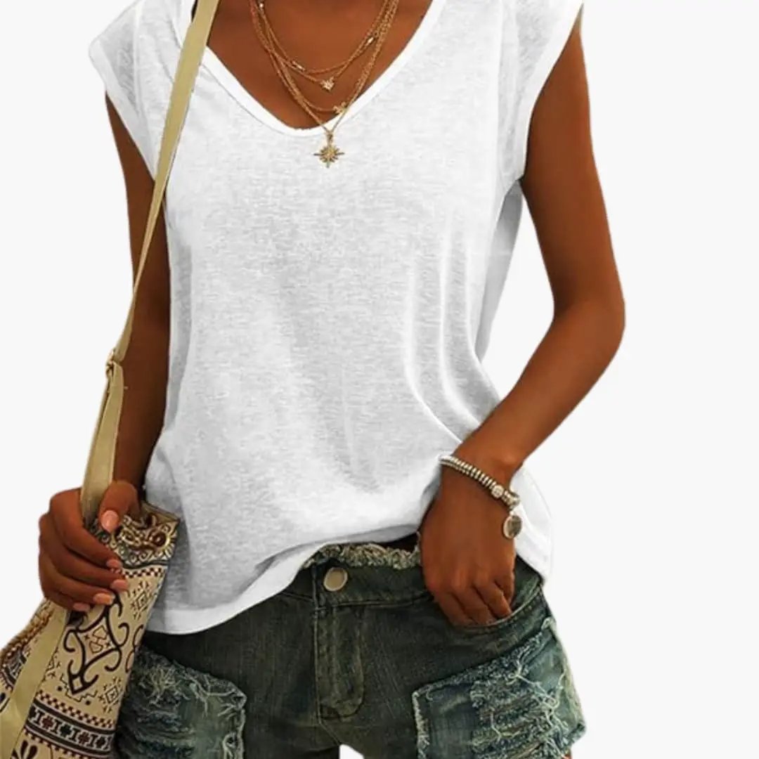 Andra - Women's Relaxed Top with Sleeveless Cut - photo 8