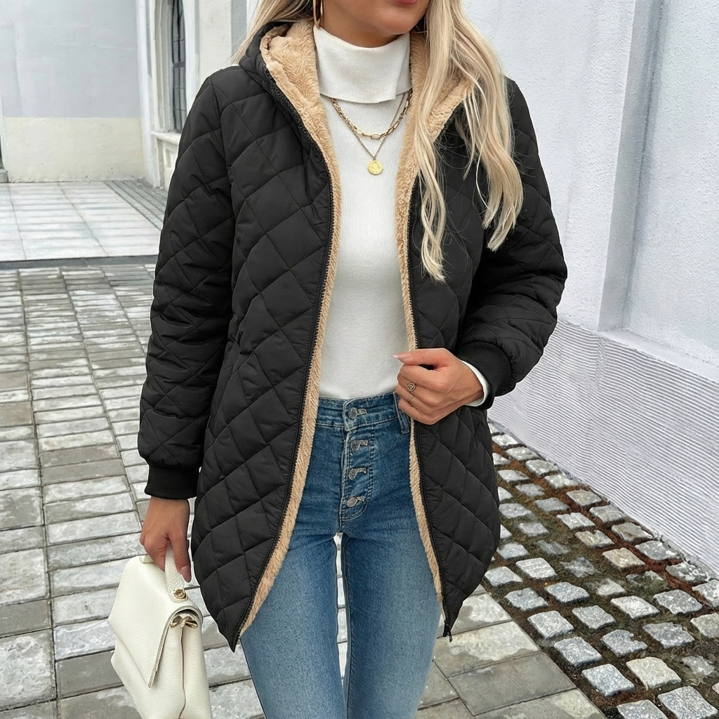 Angeline - Women's Longline Jacket in Quilted Finish - photo 2
