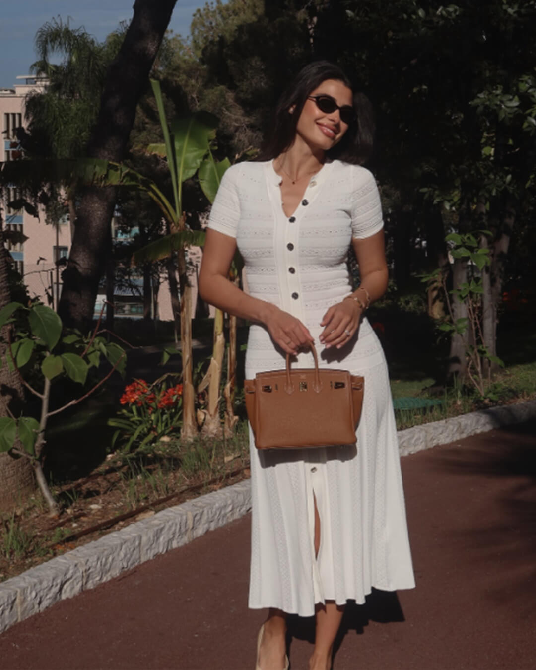 Angie - Women's Midi Dress in Ribbed Knit - photo 7