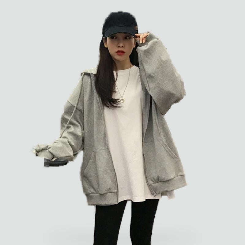 Annabel - Women's Relaxed Hoodie with Zip Front - photo 12