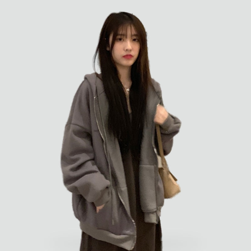 Annabel - Women's Relaxed Hoodie with Zip Front - photo 7