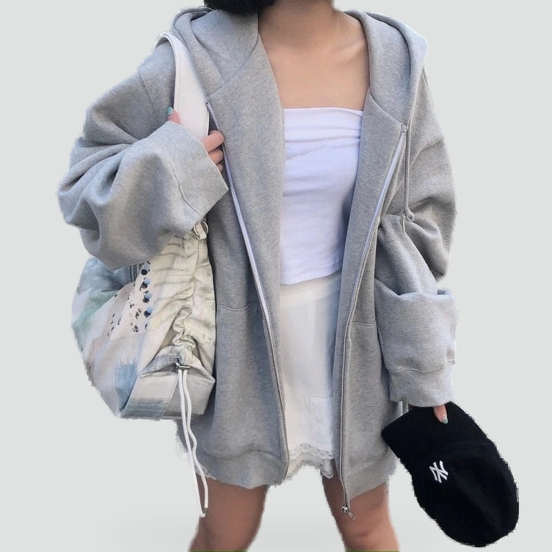 Annabel - Women's Relaxed Hoodie with Zip Front - photo 8