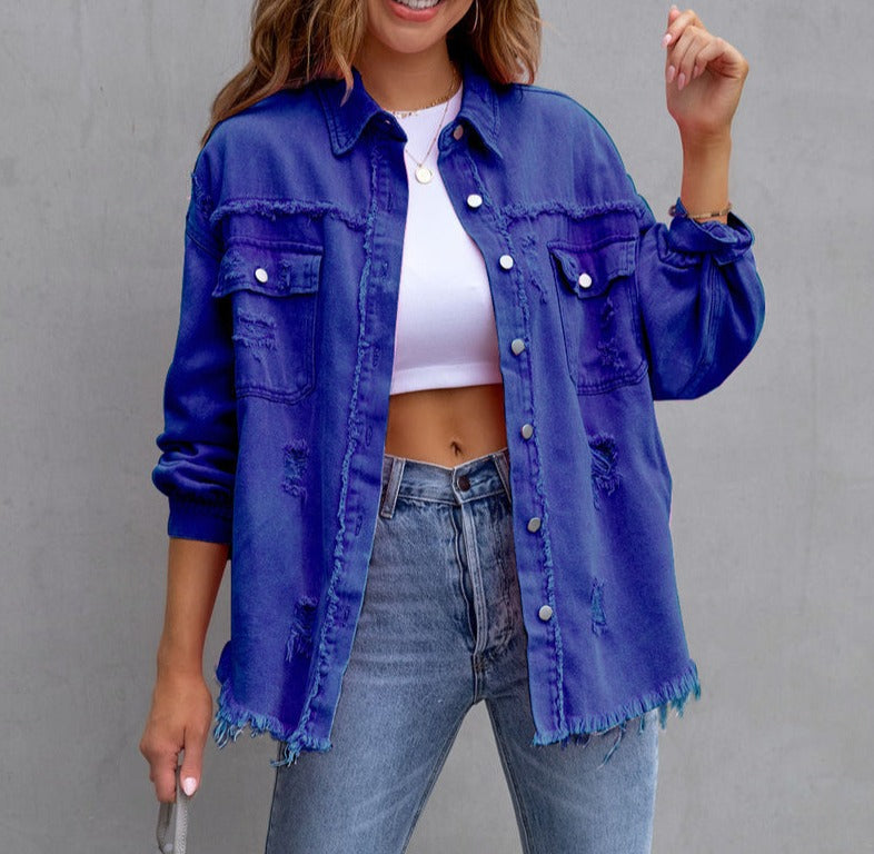 Annie - Women's Denim Jacket with Button Front - photo 4