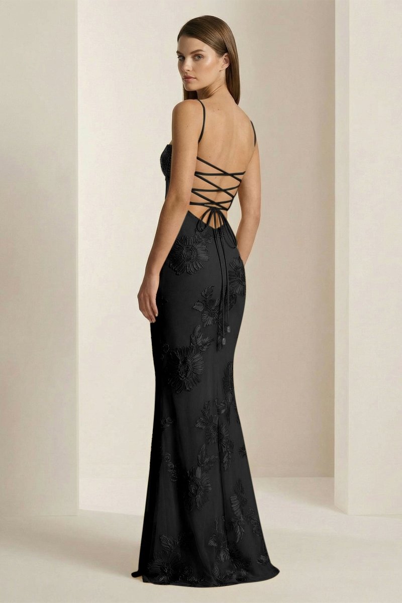 Flora - Women's Floral Embroidery Prom Dress