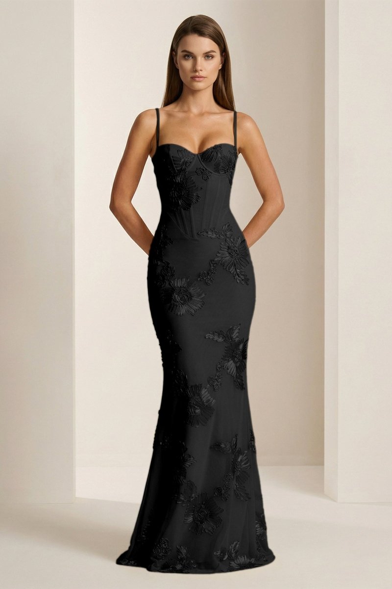 Flora - Women's Floral Embroidery Prom Dress
