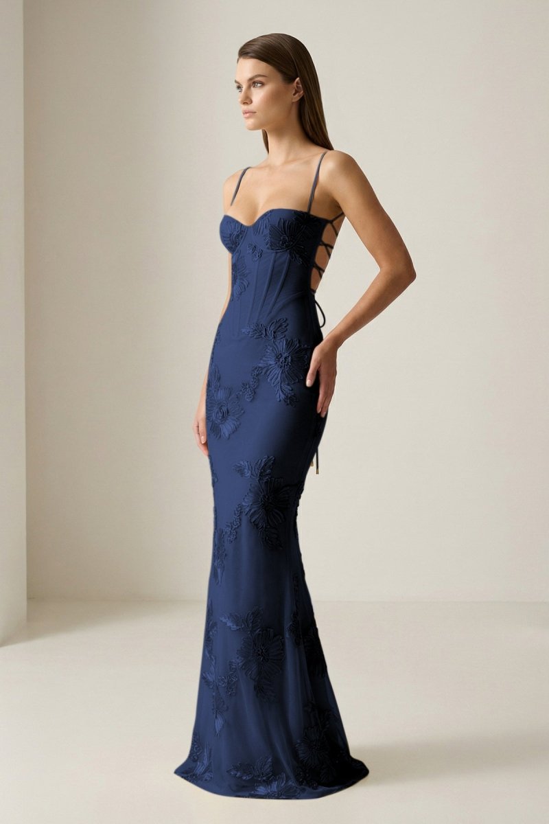 Flora - Women's Floral Embroidery Prom Dress