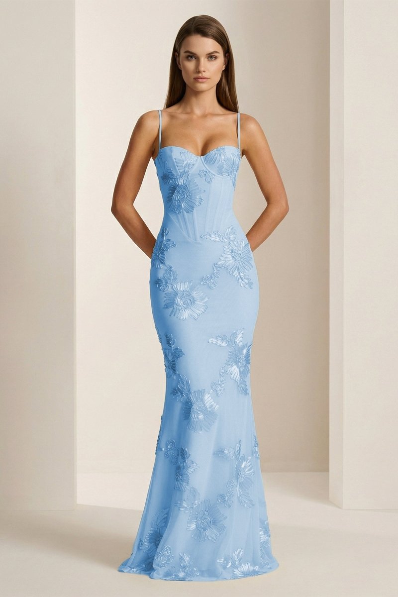 Flora - Women's Floral Embroidery Prom Dress