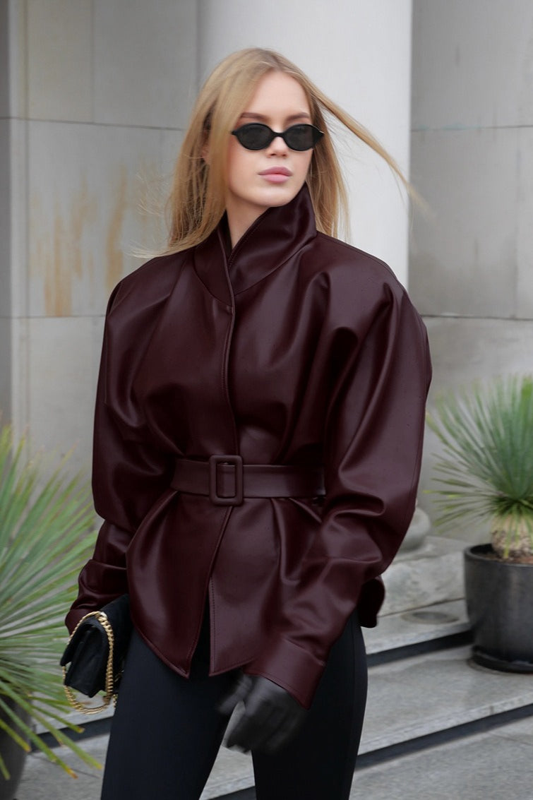 Aubrey - Women's Jacket with Tie Belt - photo 3